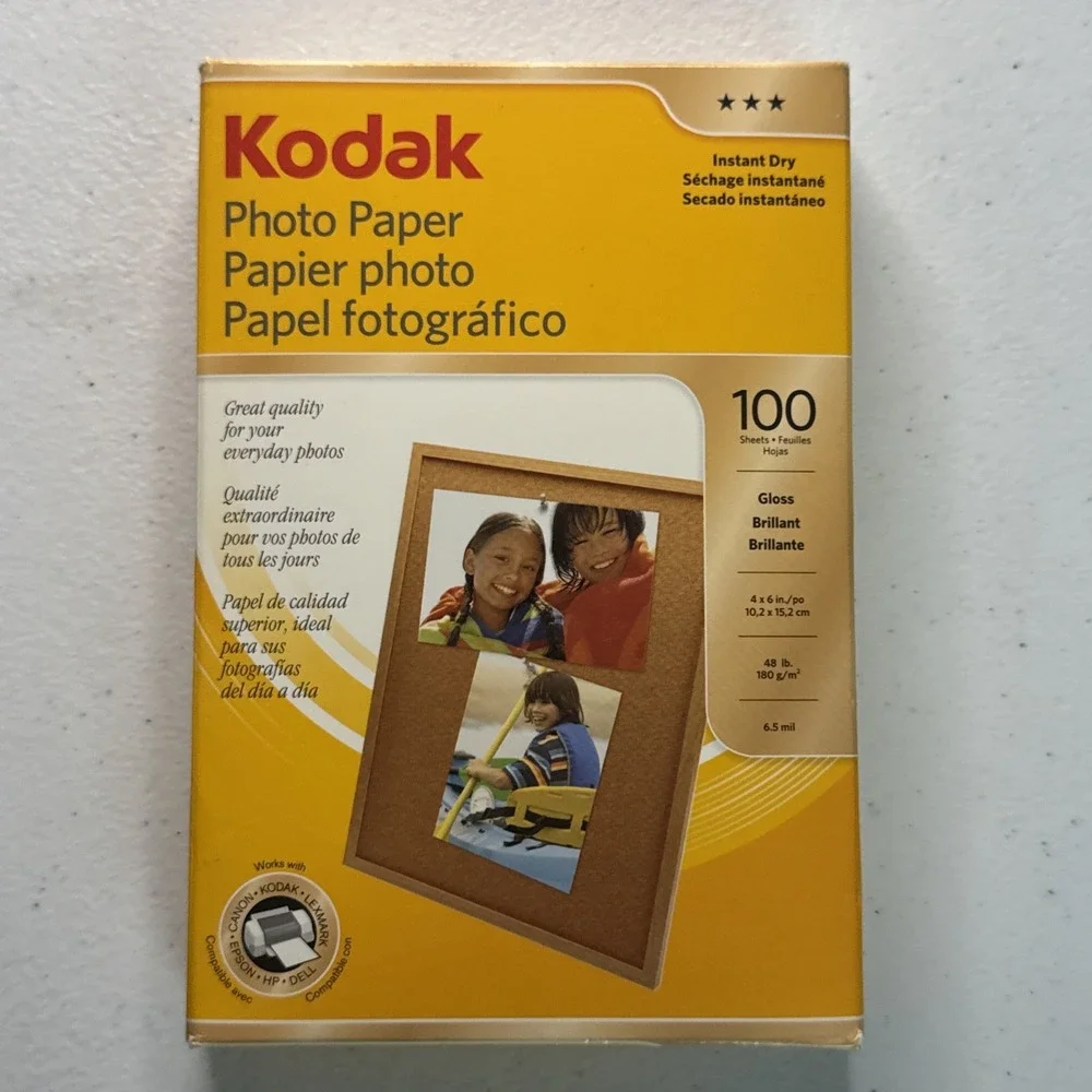 Lot Of3 Kodak Photo Paper 100 Sheets 8.5 x 11 Gloss & 2 Soft Gloss 4x6 20 Sheets